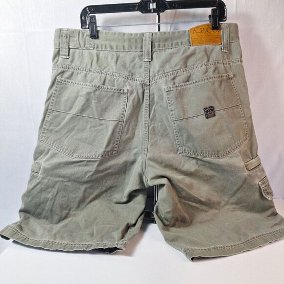 A.P.CO. Cargo Shorts Mens Sz 36 Green Outdoor Hiking Camping Utility Pockets - Picture 3 of 10